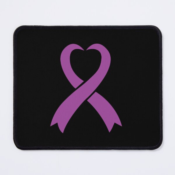 Item preview, rett syndrome purple ribbon with heart, Rett Awerness designed and sold by Kondi-Art.