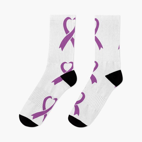 Item preview, rett syndrome purple ribbon with heart, Rett Awerness designed and sold by Kondi-Art.