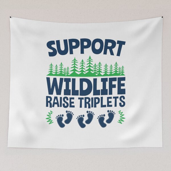 Item preview, Support Wildlife Raise Triplets Funny Triplet Mom Dad designed and sold by jaygo.