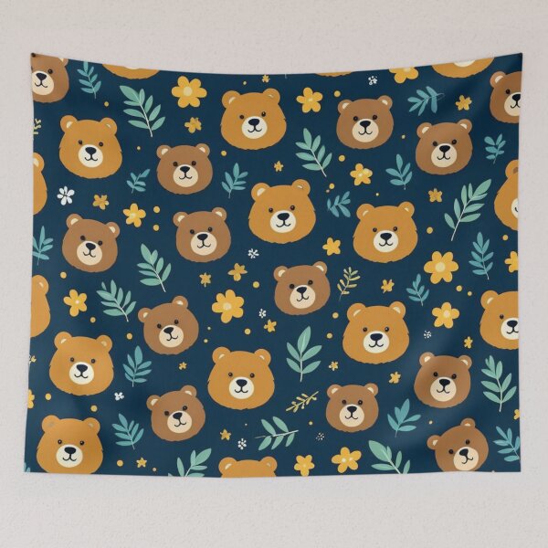 Item preview, RogerPattern - "Cute teddy bear faces" designed and sold by RogerPattern.