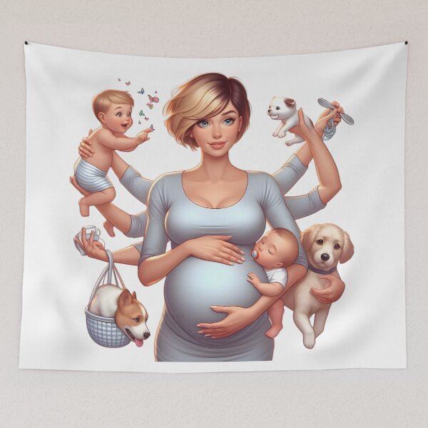 Item preview, Multitasking Mom designed and sold by AI-Only Creations.