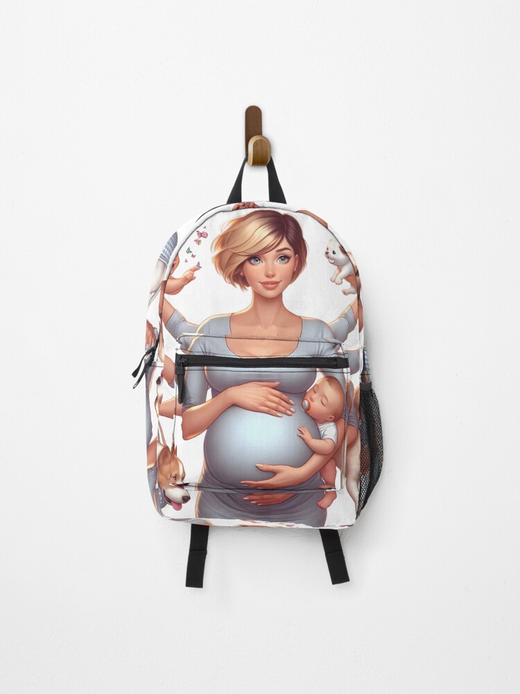 Thumbnail 1 of 3, Backpack, Multitasking Mom designed and sold by AI-Only.