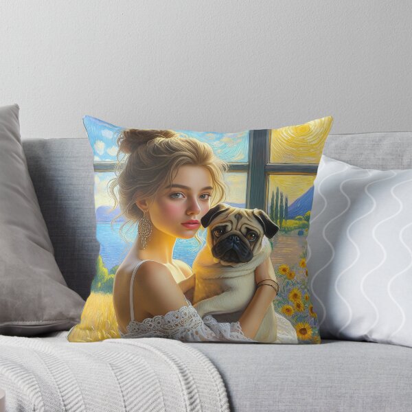 Item preview, The theme "girl with a dog" is popular in the visual arts designed and sold by aleksandr13.