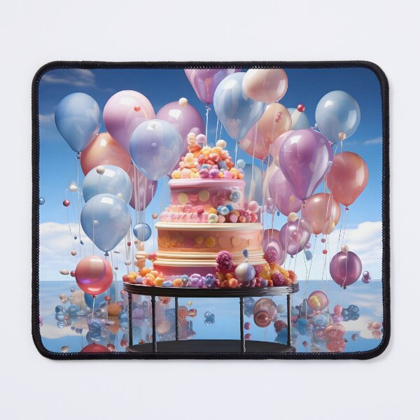 Item preview, Surreal Birthday Cake Flight designed and sold by AI-Only Creations.