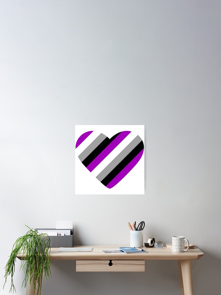 Asexual Ace Pride Flag Stripes Poster By Czollinger Redbubble