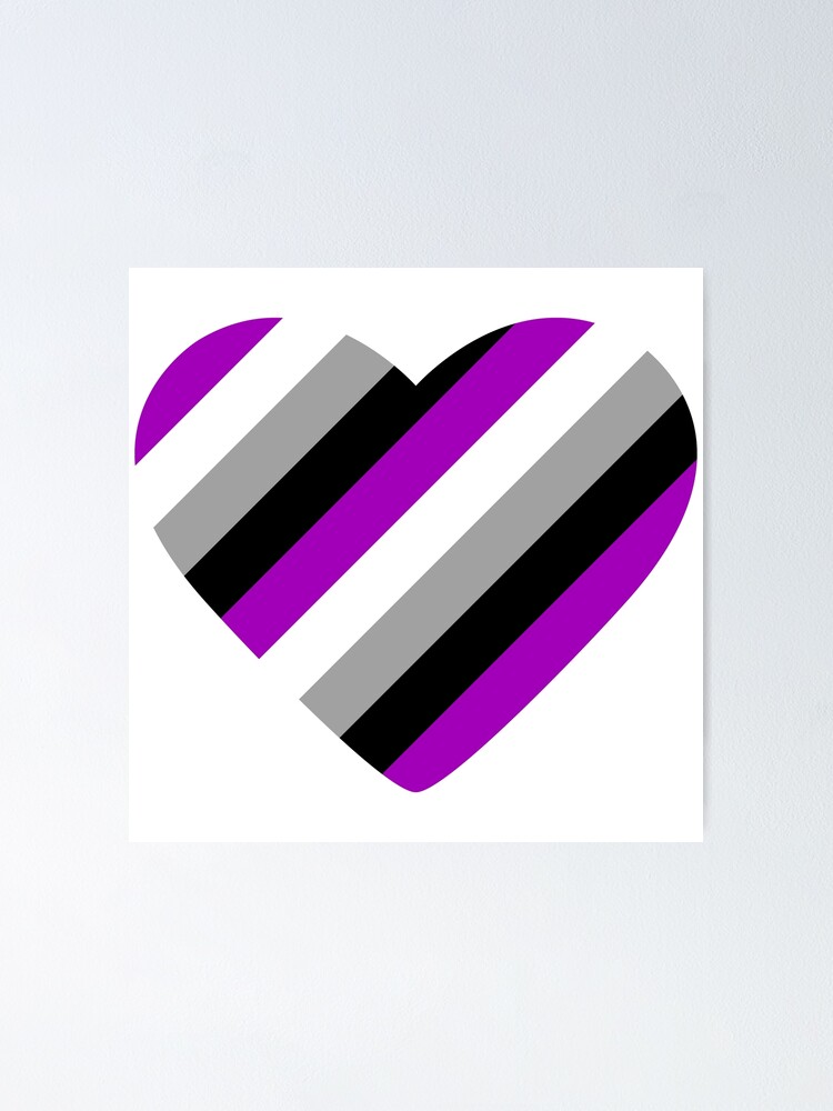 Asexual Ace Pride Flag Stripes Poster By Czollinger Redbubble
