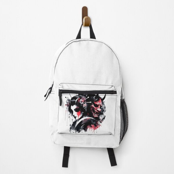 Item preview, Sumie Japanese Brushstroke Oni Geisha Demon designed and sold by TomFrontierArt.