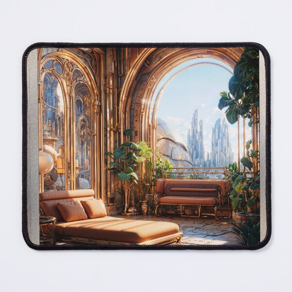 Item preview, An Elegant View Of The Metropolis Enchanting AI Concept Art by Xzendor7 designed and sold by Xzendor7 Digital Art Creations.