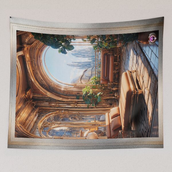 Item preview, An Elegant View Of The Metropolis Enchanting AI Concept Art by Xzendor7 designed and sold by Xzendor7 Digital Art Creations.