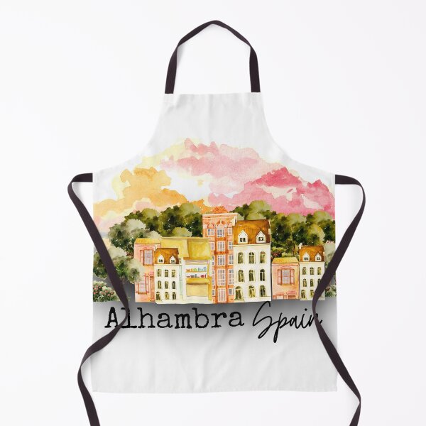 Item preview, Watercolor Sunset Over Alhambra Granada Spain City Building   designed and sold by julyperson.
