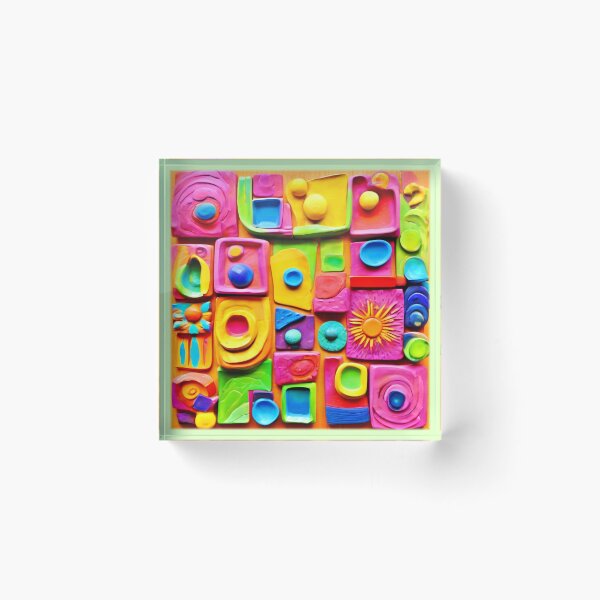Item preview, Colorful Splash Sculpture: Cartoonish Art Style designed and sold by Health And Fitness Posts e-Store.