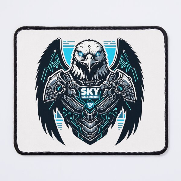 Item preview, Cybernetic Eagle Protector - Futuristic Sky Guardian Art designed and sold by TrendyGraphTees.
