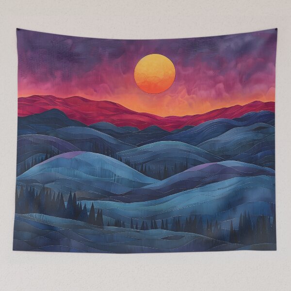 Item preview, stunning surreal rising sun print designed and sold by dcrc.