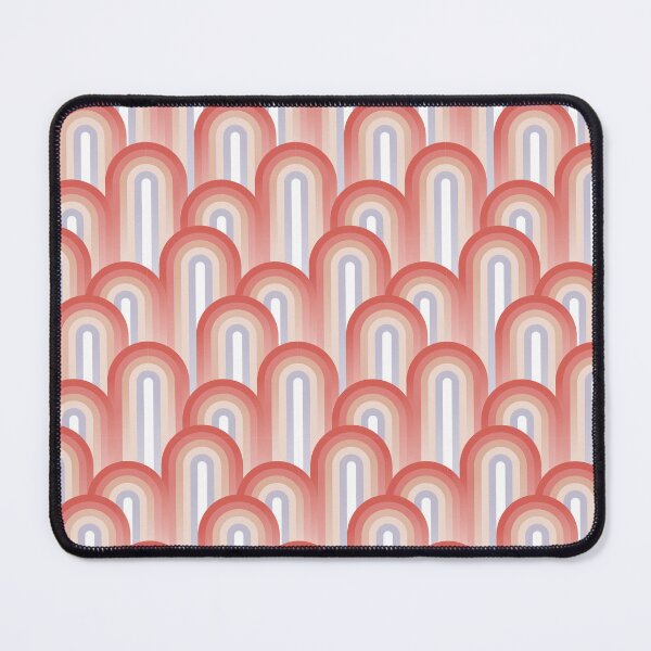 Item preview, Abstract Art Deco Geometric Rainbow Gradient 2. Coral & Peach Fuzz designed and sold by Dominiquevari.
