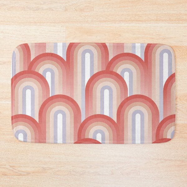 Item preview, Abstract Art Deco Geometric Rainbow Gradient 2. Coral & Peach Fuzz designed and sold by Dominiquevari.