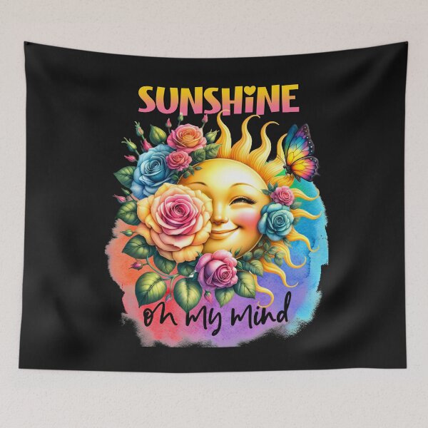 Artikelvorschau, Retro-Blumen und Sonne, Sonnenschein in meinen Gedanken entworfen und verkauft von AlienOccupation.