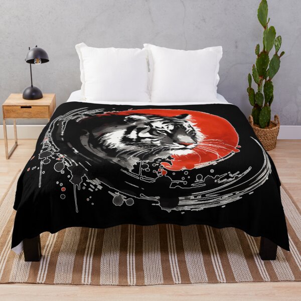 Item preview, Sumie Japanese Brushstroke Wild Tiger designed and sold by TomFrontierArt.