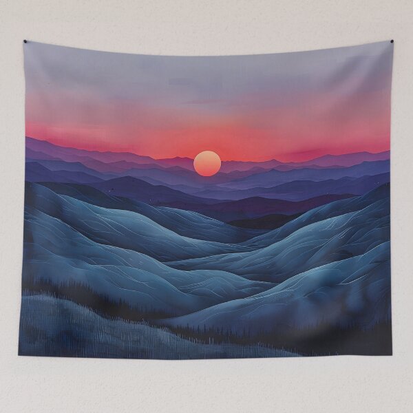 Item preview, stunning surreal rising sun print designed and sold by dcrc.