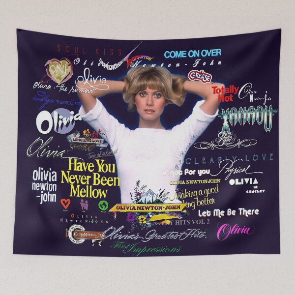 Item preview, Olivia Newton-John -  Logos Through The Years Designed by PopRetroDisco designed and sold by popretrodisco.