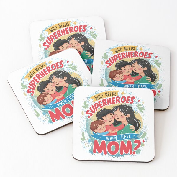 Item preview, Who Needs Superheroes When I Have Mom? - Heartfelt Mother's Day Illustration designed and sold by HahaHandlesHub.