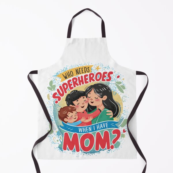 Item preview, Who Needs Superheroes When I Have Mom? - Heartfelt Mother's Day Illustration designed and sold by HahaHandlesHub.