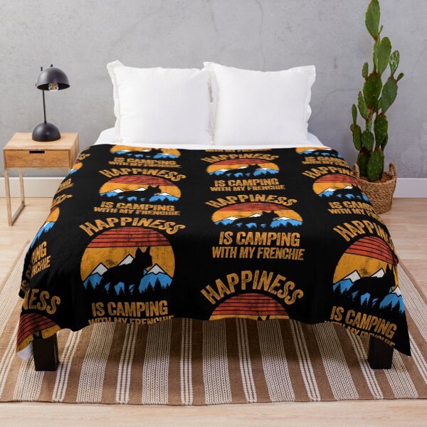 Item preview, Classic Happiness Is Camping With My Frenchie designed and sold by Guarddogdrive.