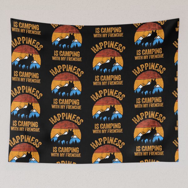 Item preview, Classic Happiness Is Camping With My Frenchie designed and sold by Guarddogdrive.