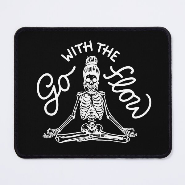 Item preview, Go with the Flow Yoga Skeleton White designed and sold by Creative Thread.