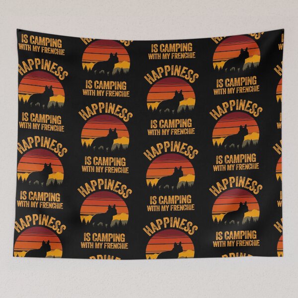 Item preview, Country Happiness Is Camping With My Frenchie designed and sold by Guarddogdrive.