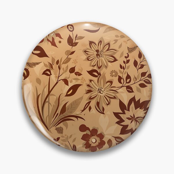 Item preview, Brown floral pattern designed and sold by Haji  Kamora.