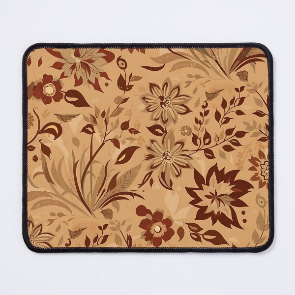 Item preview, Brown floral pattern designed and sold by Haji  Kamora.