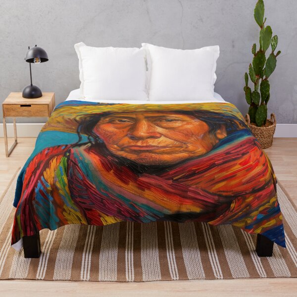 Item preview, Bolivian woman | Painting in the style of Vincent van Gogh designed and sold by ComicsFactory.