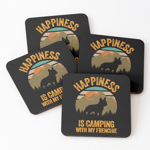Item preview, Mountains Happiness Is Camping With My Frenchie designed and sold by Guarddogdrive.