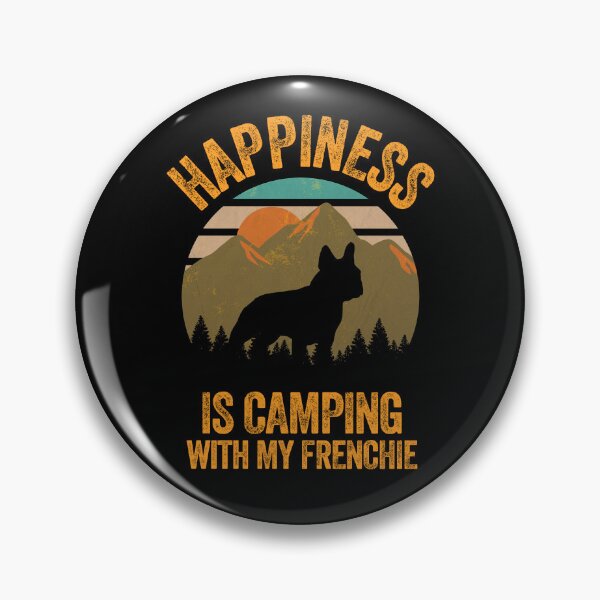 Item preview, Mountains Happiness Is Camping With My Frenchie designed and sold by Guarddogdrive.