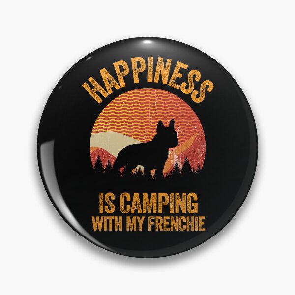 Item preview, Wavy Happiness Is Camping With My Frenchie designed and sold by Guarddogdrive.