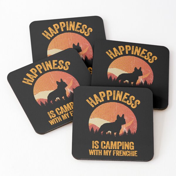 Item preview, Wavy Happiness Is Camping With My Frenchie designed and sold by Guarddogdrive.