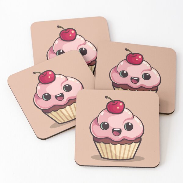 Item preview, Funny Pink Smiled Cupcake designed and sold by RadzioDesigns.