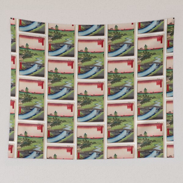 Item preview, Furukawa River, Hiroo, No. 22 in One Hundred Famous Views of Edo Utagawa Hiroshige  | Japanese Ukiyo-e  Woodblock prints by Utagawa Hiroshige. designed and sold by TeeARTHY.