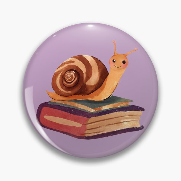 Item preview, Funny Smiling Snail and Books  designed and sold by FarmOfCuties.