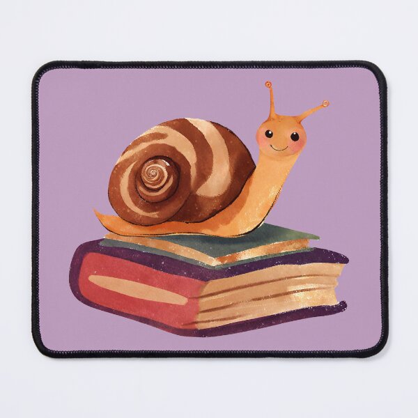 Item preview, Funny Smiling Snail and Books designed and sold by FarmOfCuties.