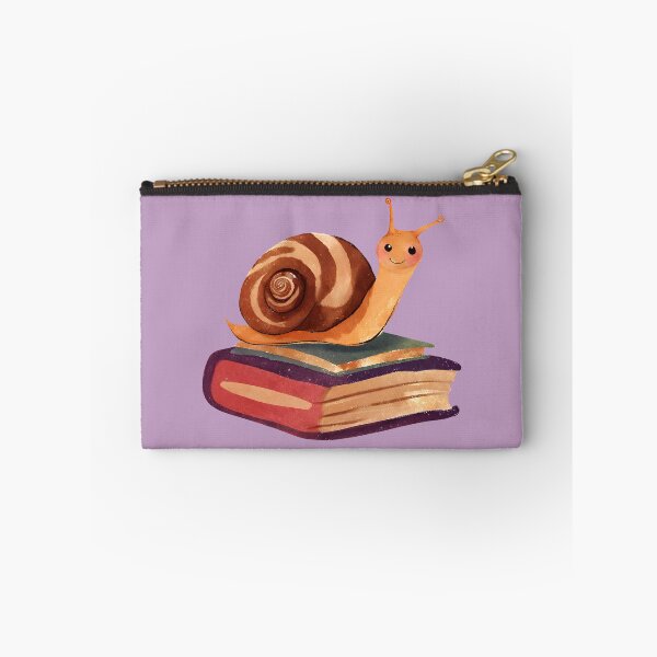 Item preview, Funny Smiling Snail and Books  designed and sold by FarmOfCuties.