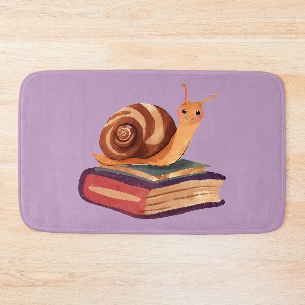 Item preview, Funny Smiling Snail and Books  designed and sold by FarmOfCuties.