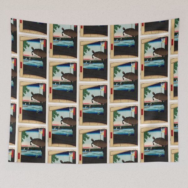 Item preview, Mannen Bridge, Fukagawa (Fukagawa Mannenbashi), No. 56 from One Hundred Famous Views of Edo Utagawa Hiroshige | Japanese Ukiyo-e  Woodblock prints by Utagawa Hiroshige. designed and sold by TeeARTHY.