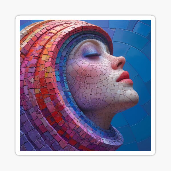 Woman puzzle Sticker