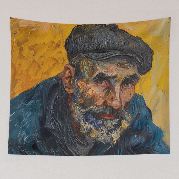 Item preview, Bosnian man | Painting in the style of Vincent van Gogh designed and sold by ComicsFactory.
