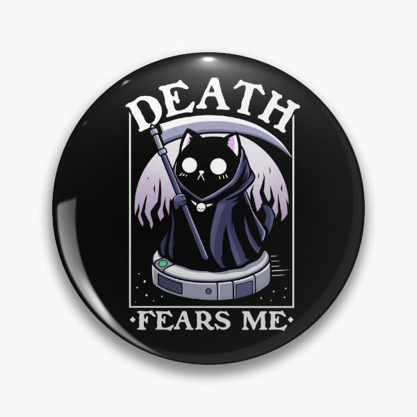 Item preview, Death Fears Me Roomba Cat - Black Version designed and sold by KawaiiKrypt.