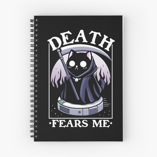 Item preview, Death Fears Me Roomba Cat - Black Version designed and sold by KawaiiKrypt.