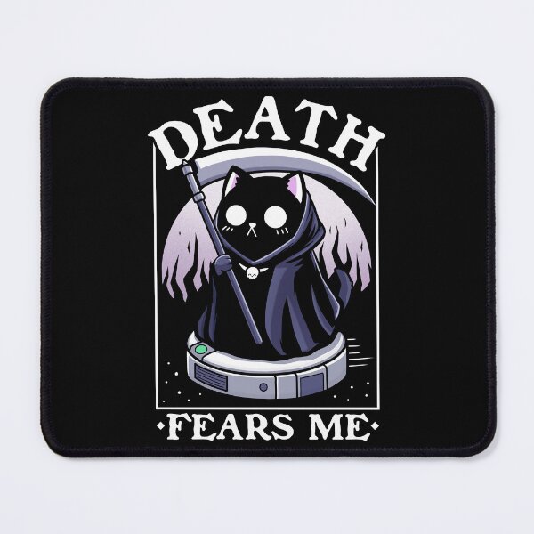 Item preview, Death Fears Me Roomba Cat - Black Version designed and sold by KawaiiKrypt.