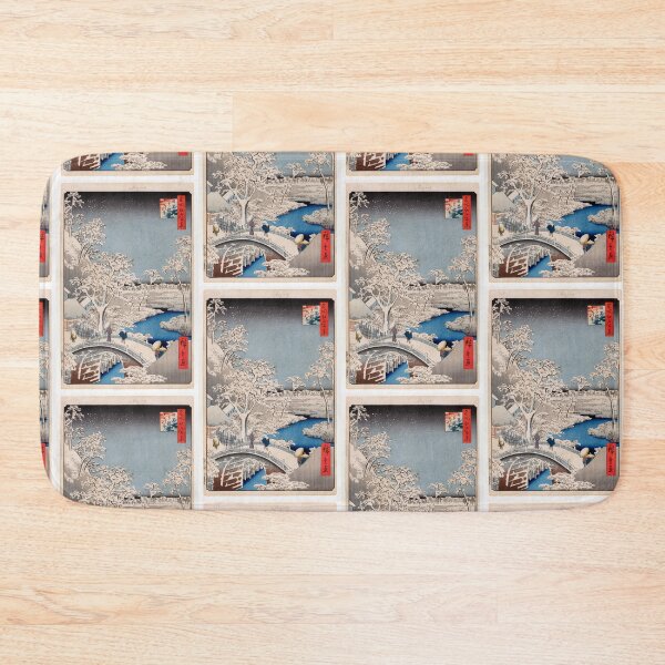 Item preview, Meguro Drum Bridge and Sunset Hill, No. 111 from One Hundred Famous Views of Edo Utagawa Hiroshige | Japanese Ukiyo-e  Woodblock prints by Utagawa Hiroshige. designed and sold by TeeARTHY.