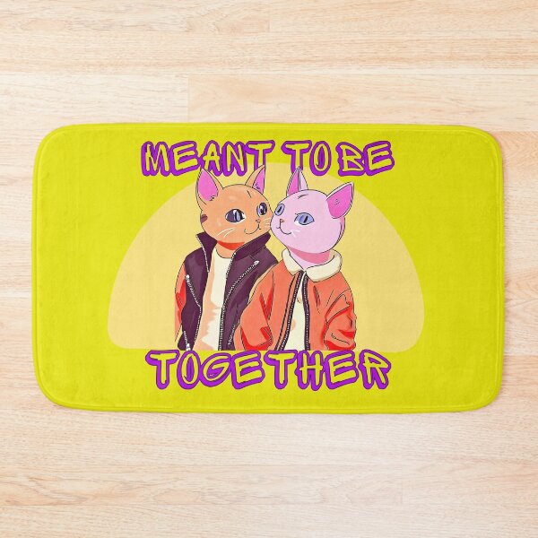 Item preview, Meant to be Together, cute cat couple,  designed and sold by Jim Stephens.